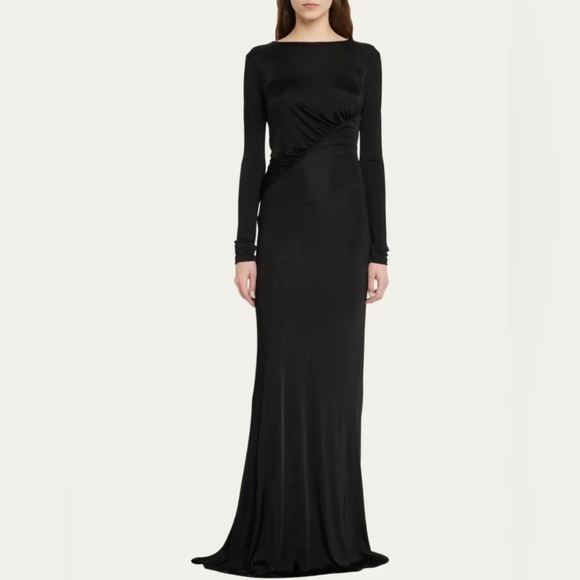 Saint Laurent Dresses & Skirts - Saint Laurent ruched jersey dress black